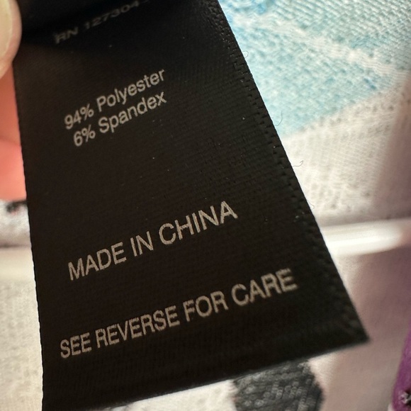 Ali Miles Open Front Cardigan Jacket Abstract Artsy Boho Colorful Print Sz small - Picture 3 of 5